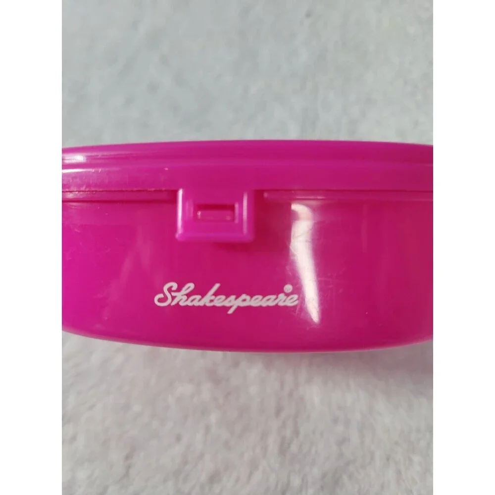 Shakespeare Mattel Barbie Mini Tackle Box Fishing Pink with Clip-on Back 2013